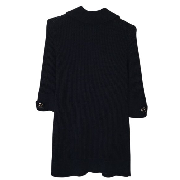 Talbots Navy Double Breasted Knit Coat Sweater Italian Yarn Pima Cotton Sz S - Picture 13 of 13